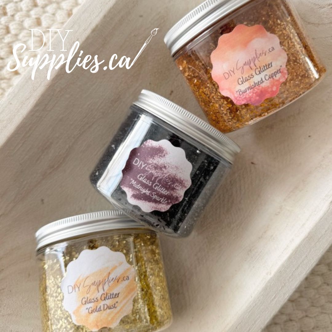 DIY Glass Glitter Burnished Copper