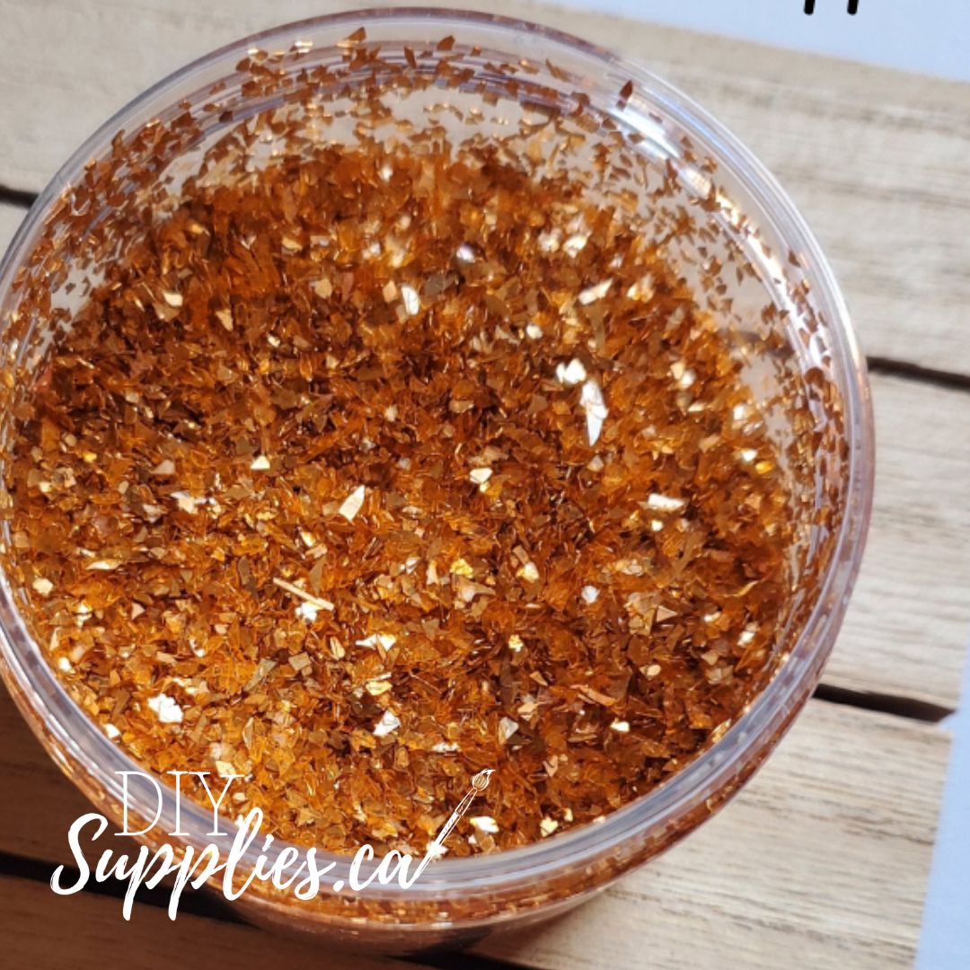 DIY Glass Glitter Burnished Copper