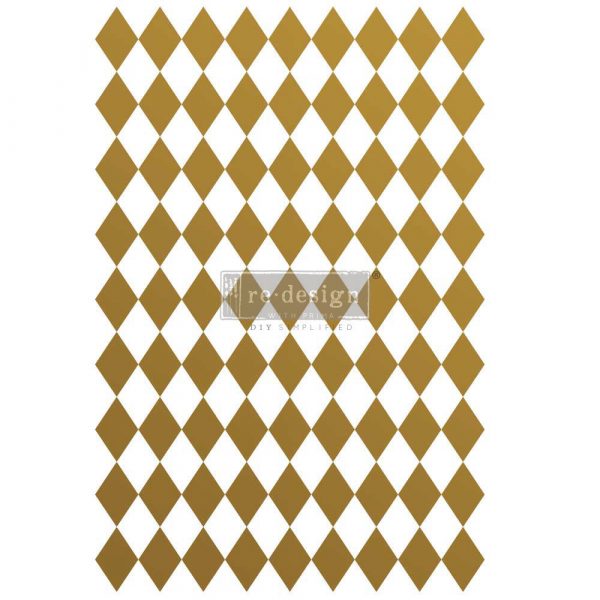 Redesign Decor Transfer - Gold Harlequin
