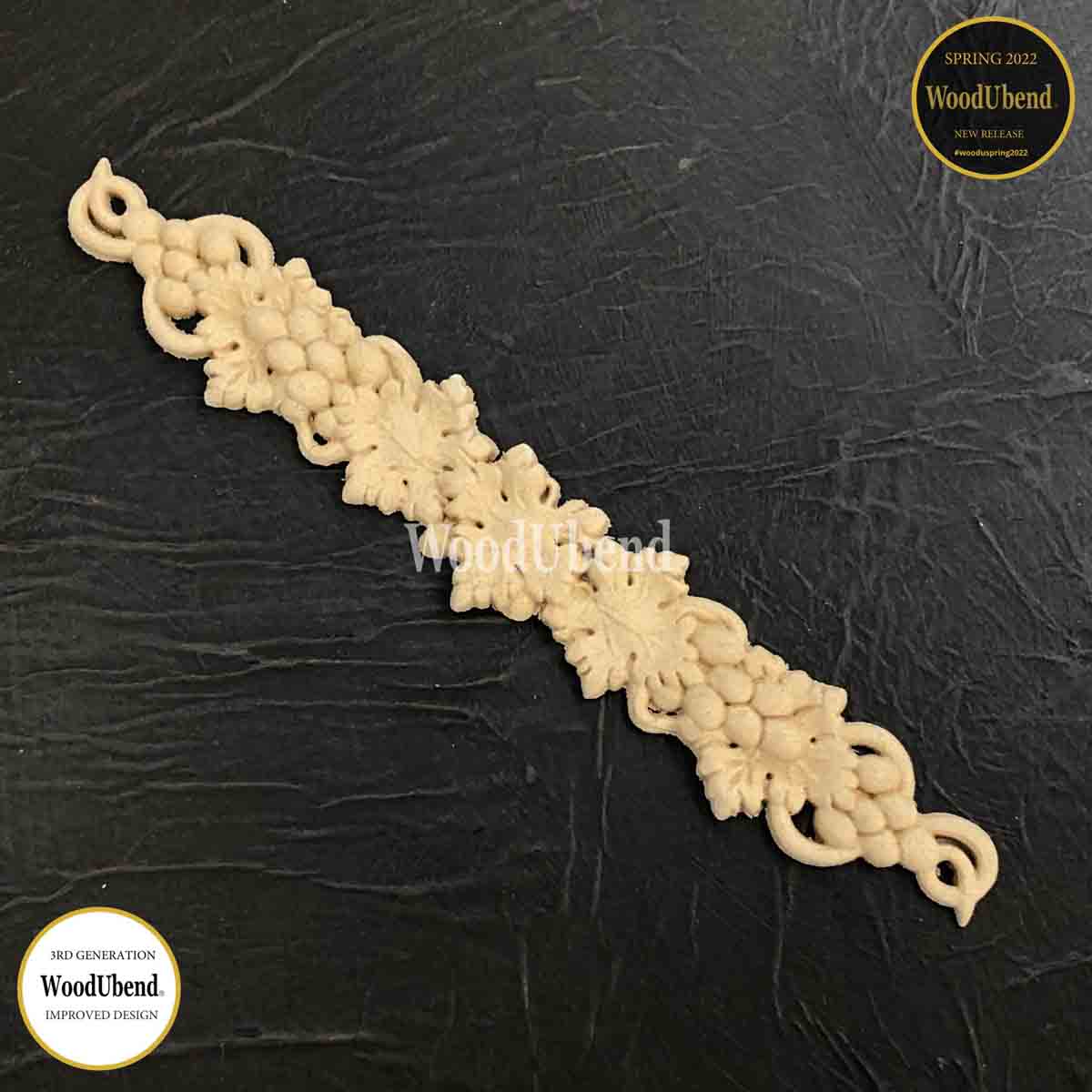 Pack of Two Applique Vine and Grapes WUB6110 22.5×3.3×0.5cm SKU