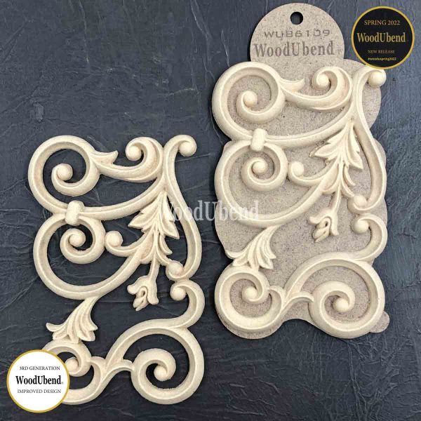 Pack of Two Appliques Floral Lattices WUB6109 17.5×10.8×0.8cm SKU