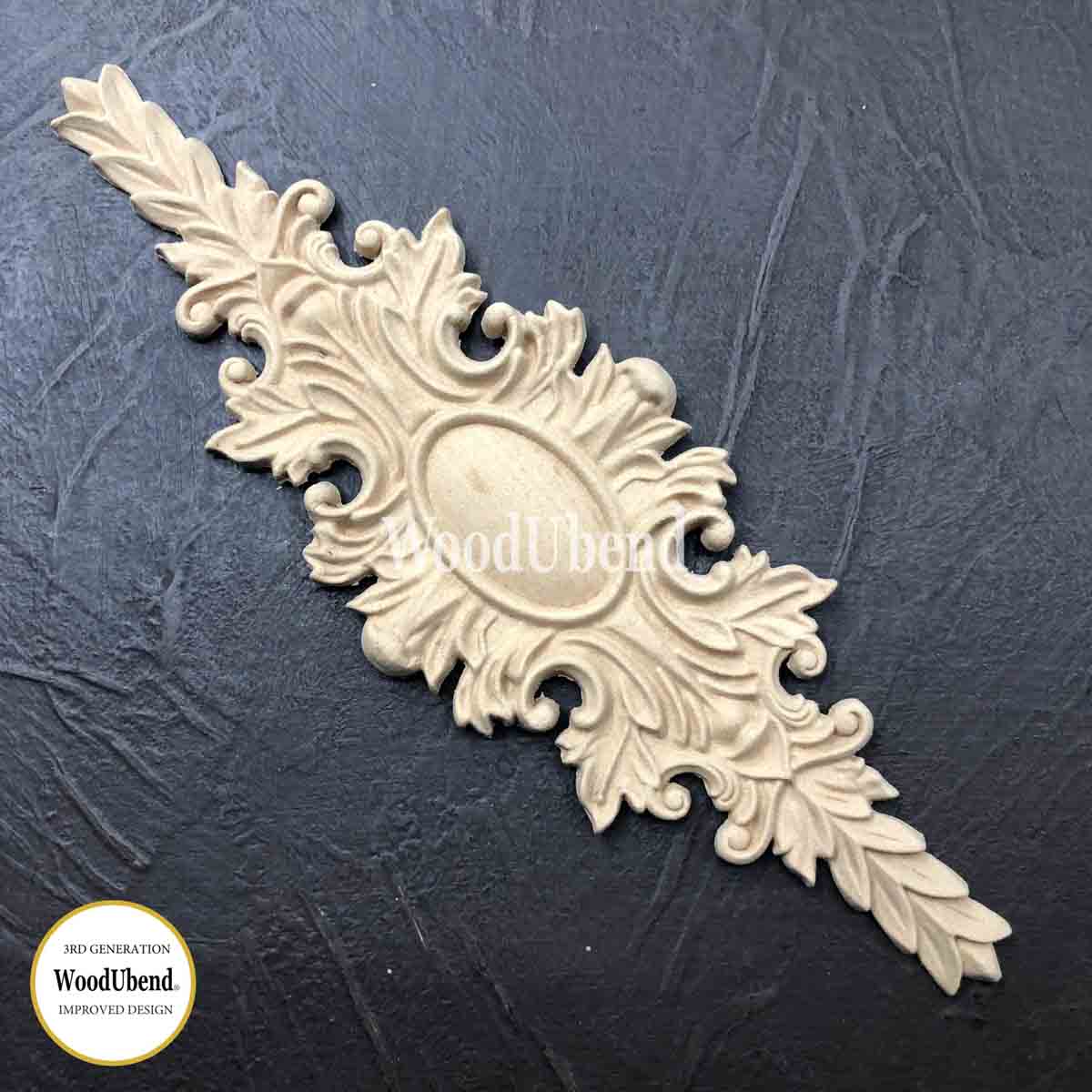 Pack of Two Floral Pediments WUB2111 7x23cm SKU