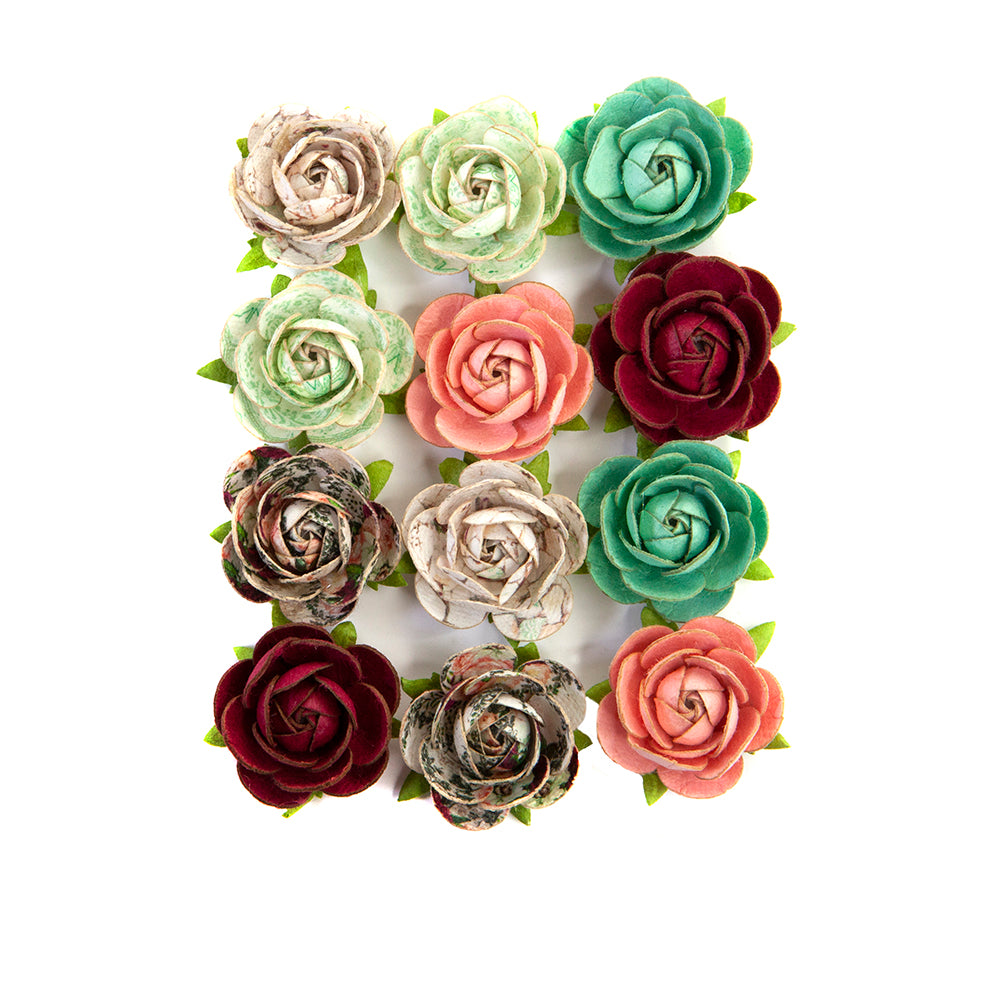 Prima Flowers - 12 Piece Pretty Mosaic Peridot