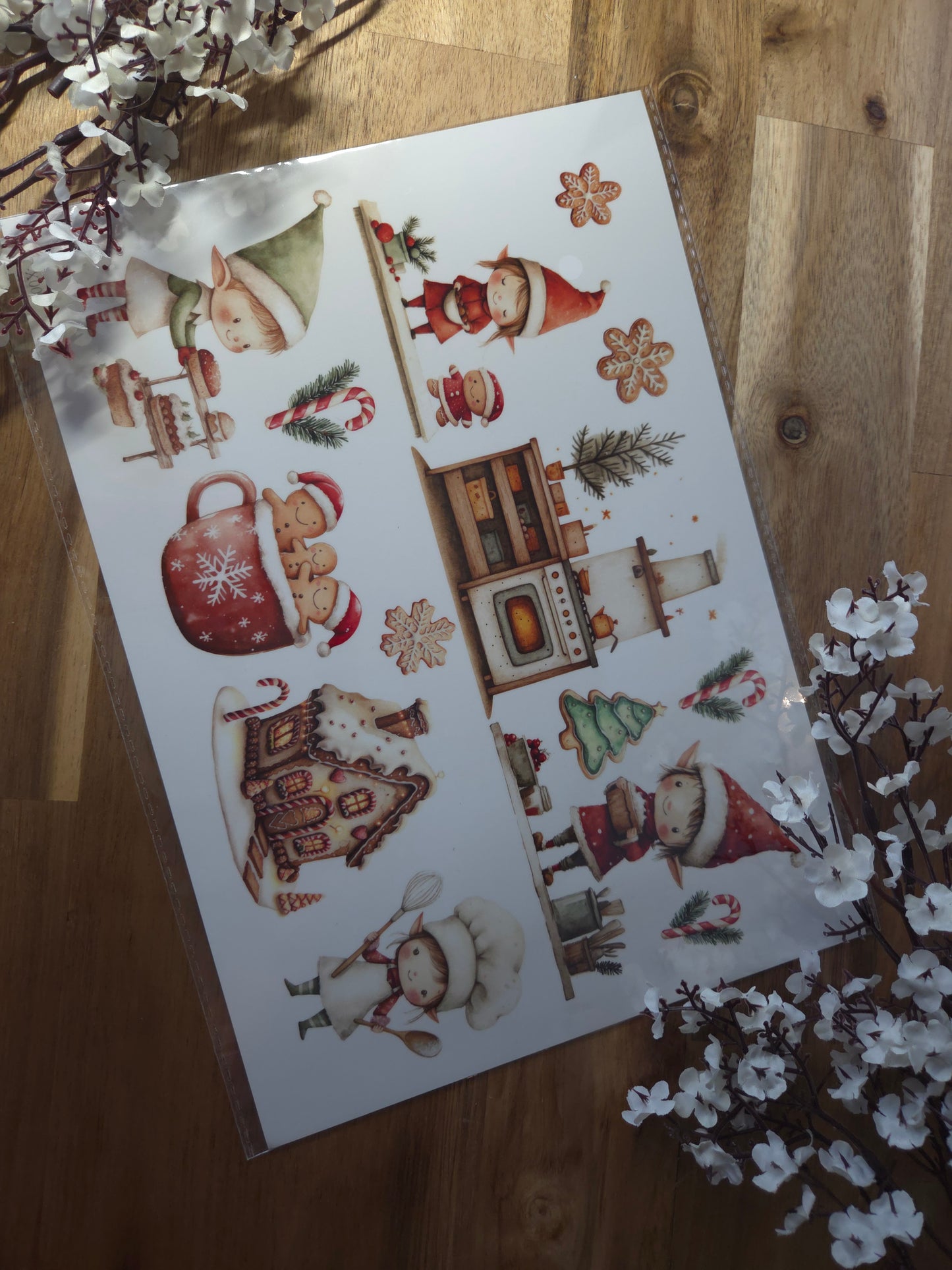 Water Transfer - Cooking up Christmas 8.5 x 11 Transfer Sheet