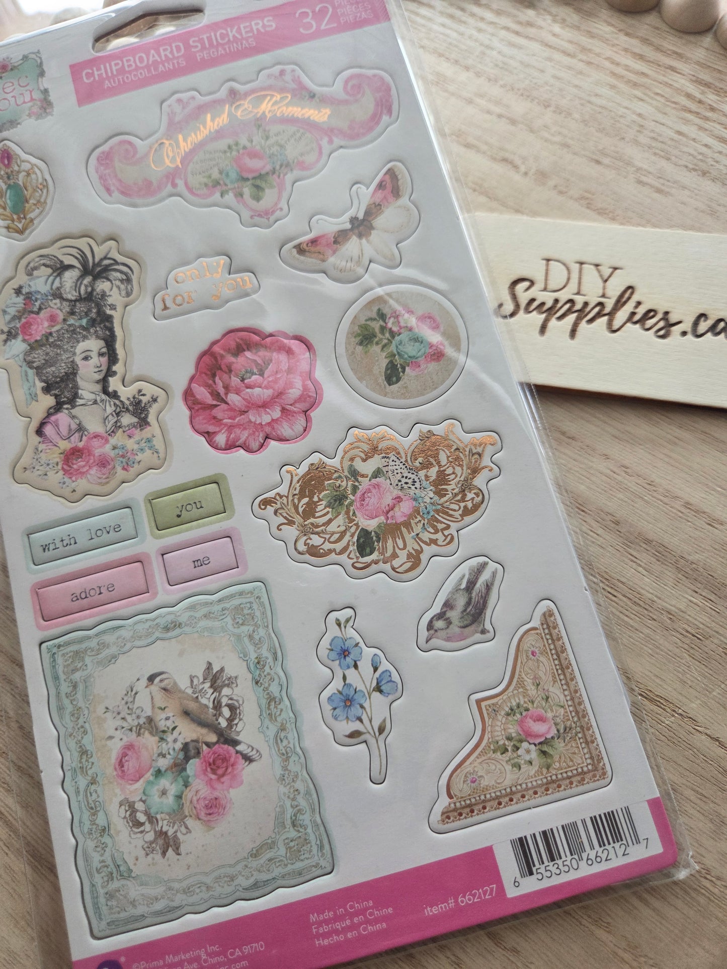 Prima Chipboard - 32 Piece Avec Amour