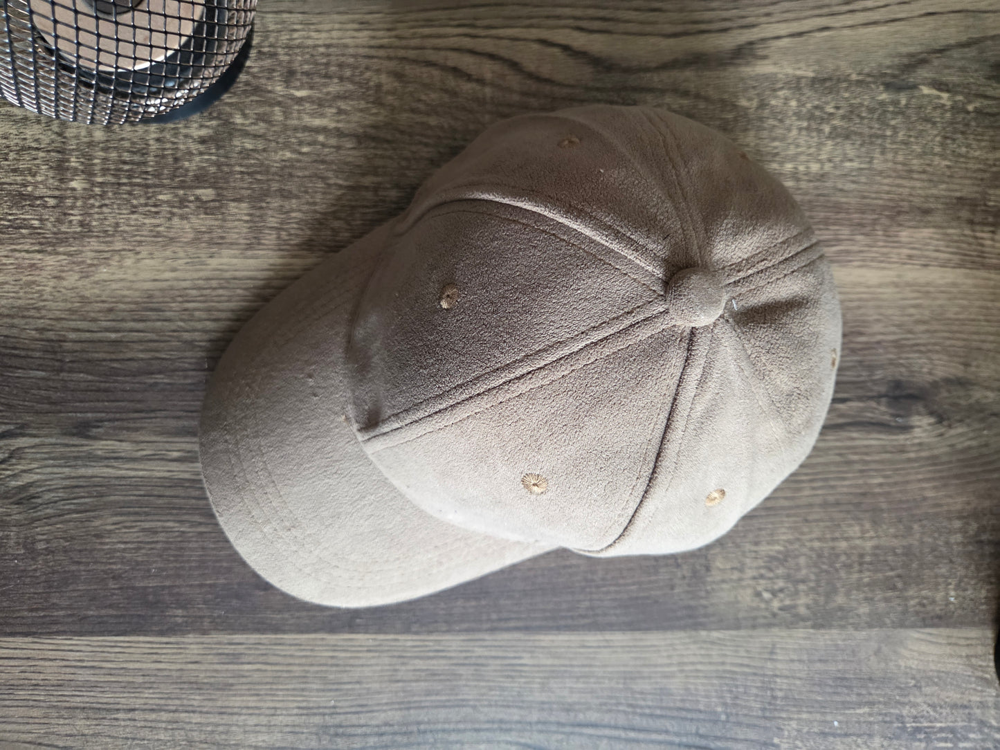 Suede Baseball Cap Plain - Light Brown