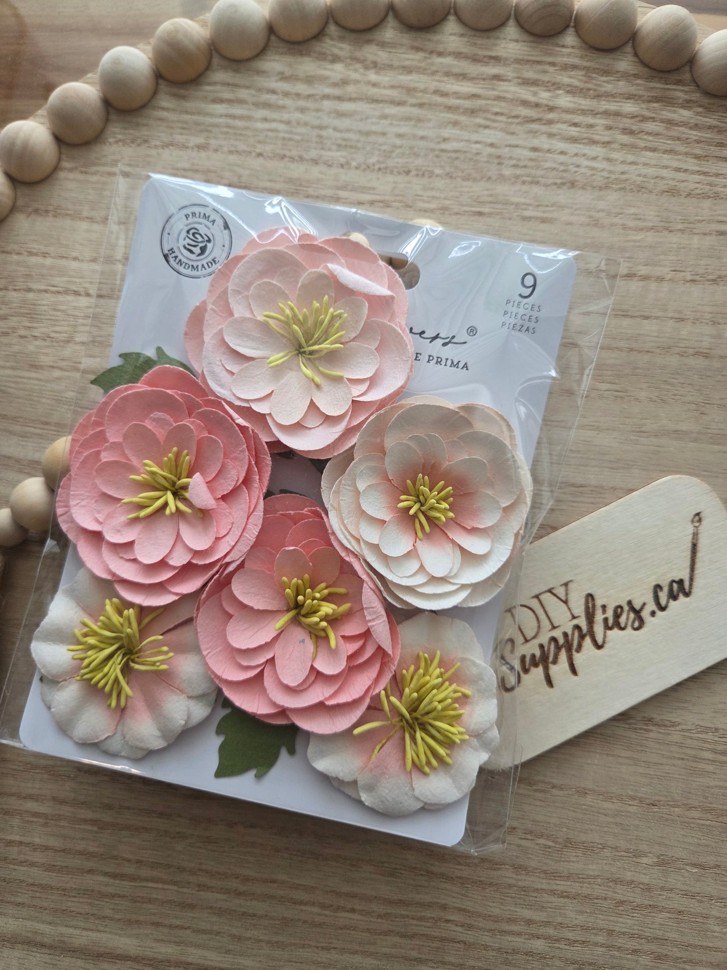 Prima Flowers - 9 Piece French Blue Peachy