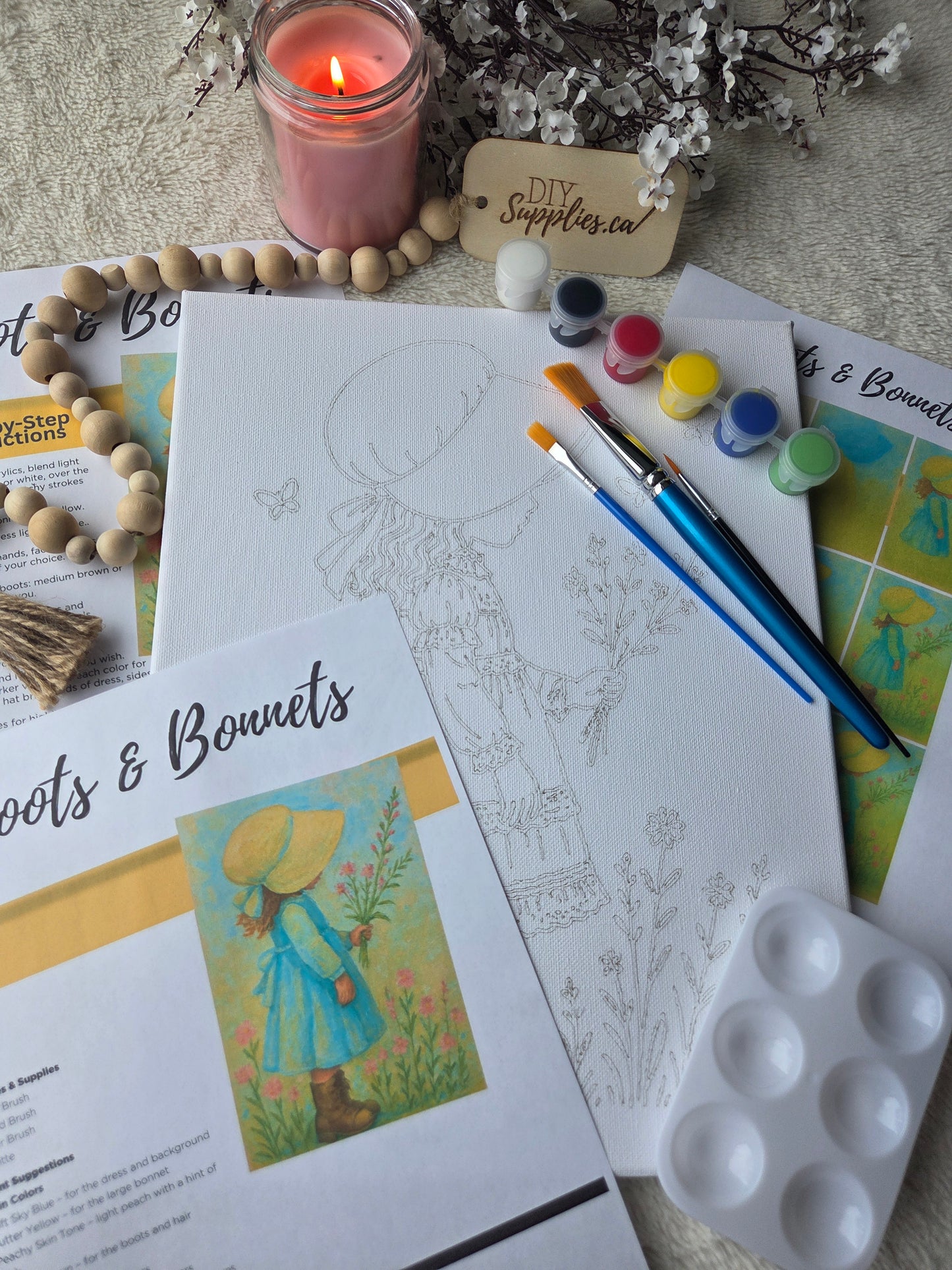 "Arty Party" Canvas Painting Kit - Boots and Bonnets