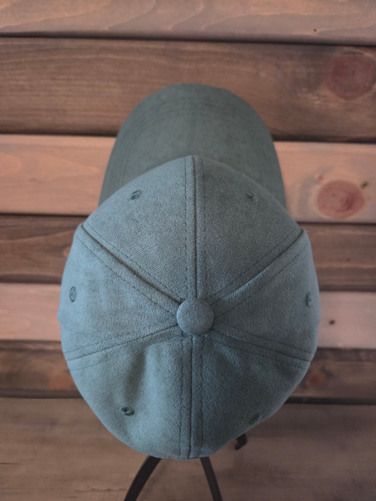 Suede Cap Green Burnt & Brushed Hat Blank