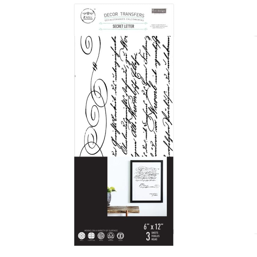 Re-Design Decor Transfers - Secret Letter II