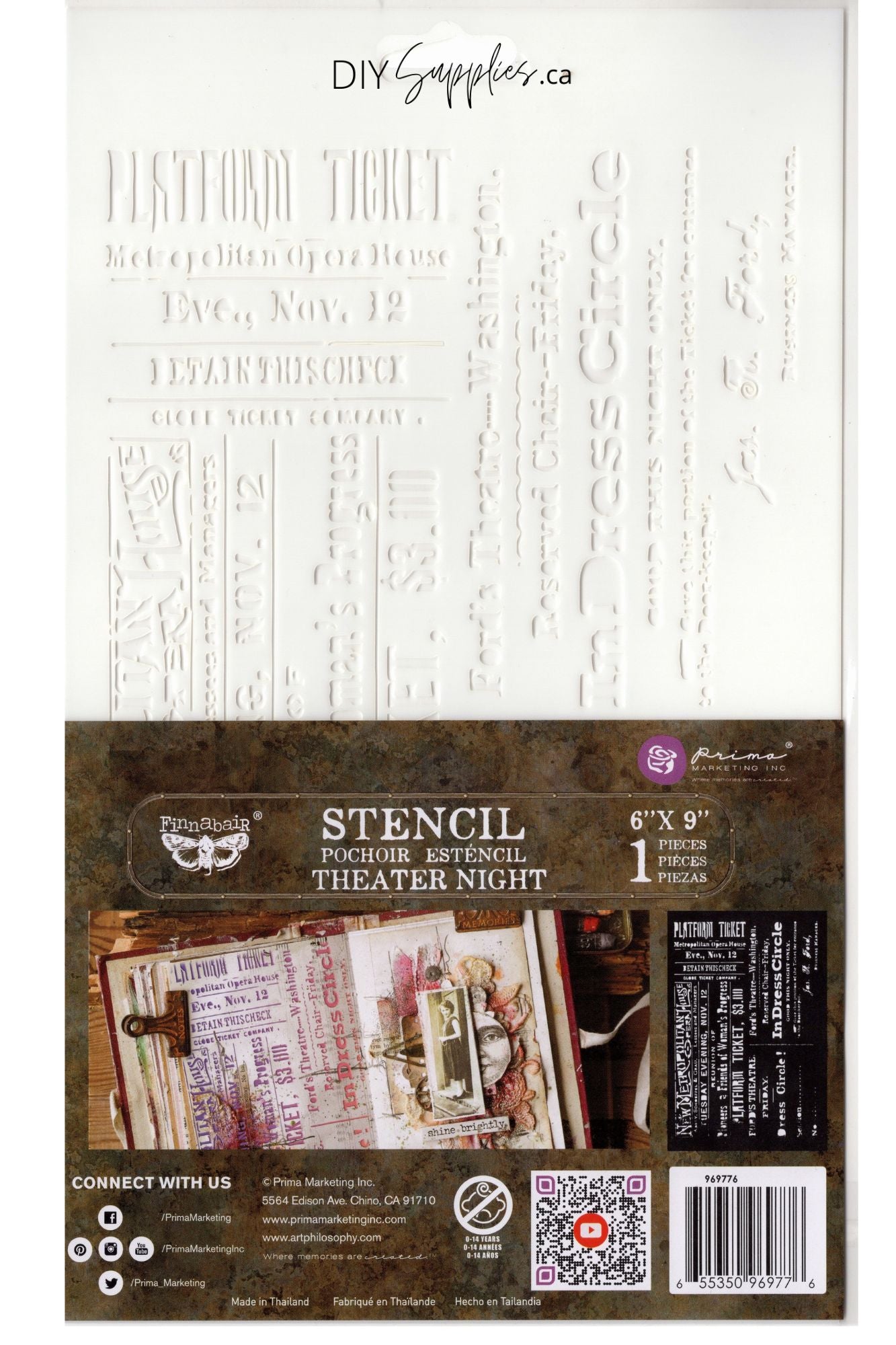 Finnabair Stencil 16 mil Mylar - Theater Night