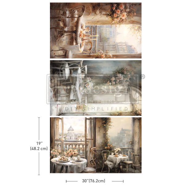 Prima Redesign Decoupage Decor Tissue Paper - What a View 3 Sheets