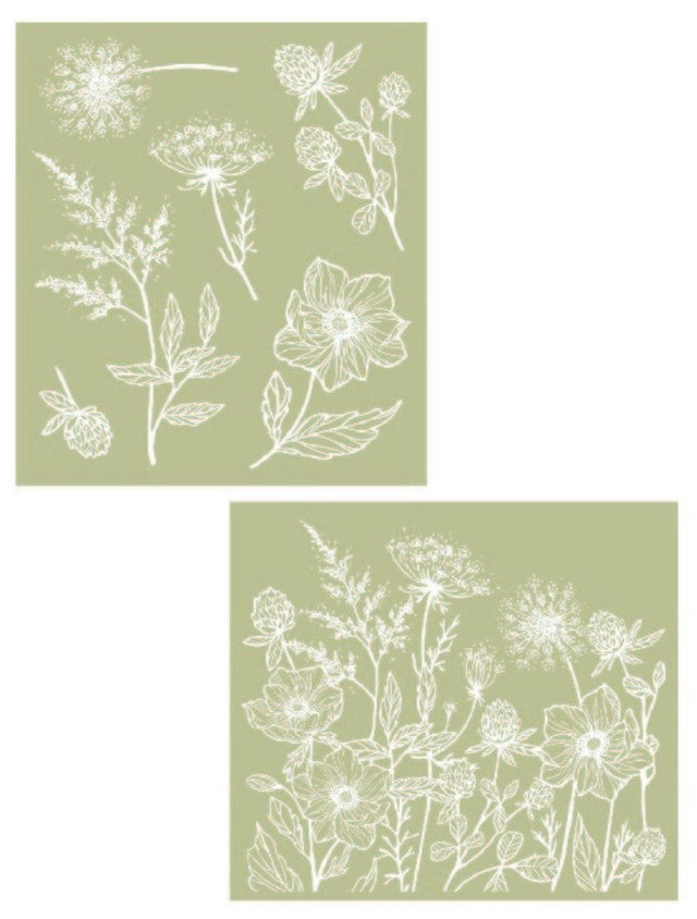 Belles and Whistles Silk Screen Stencils - Wildflowers