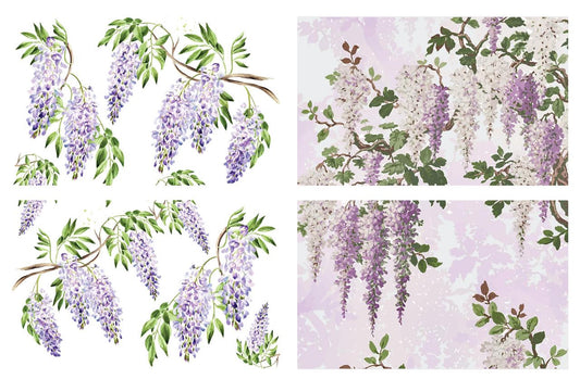 Belles and Whistles Transfers - Wisteria Spring