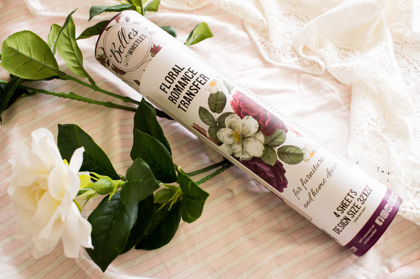 Belles and Whistles Transfers - Floral Romance Transfer