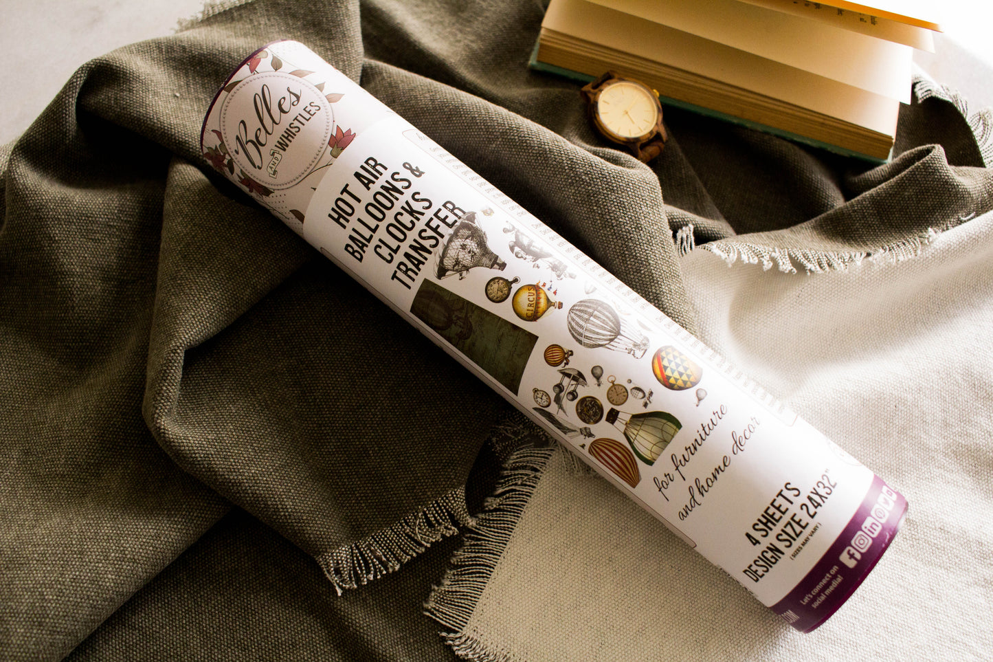 Belles and Whistles Transfers - Hot Air Balloons & Clocks