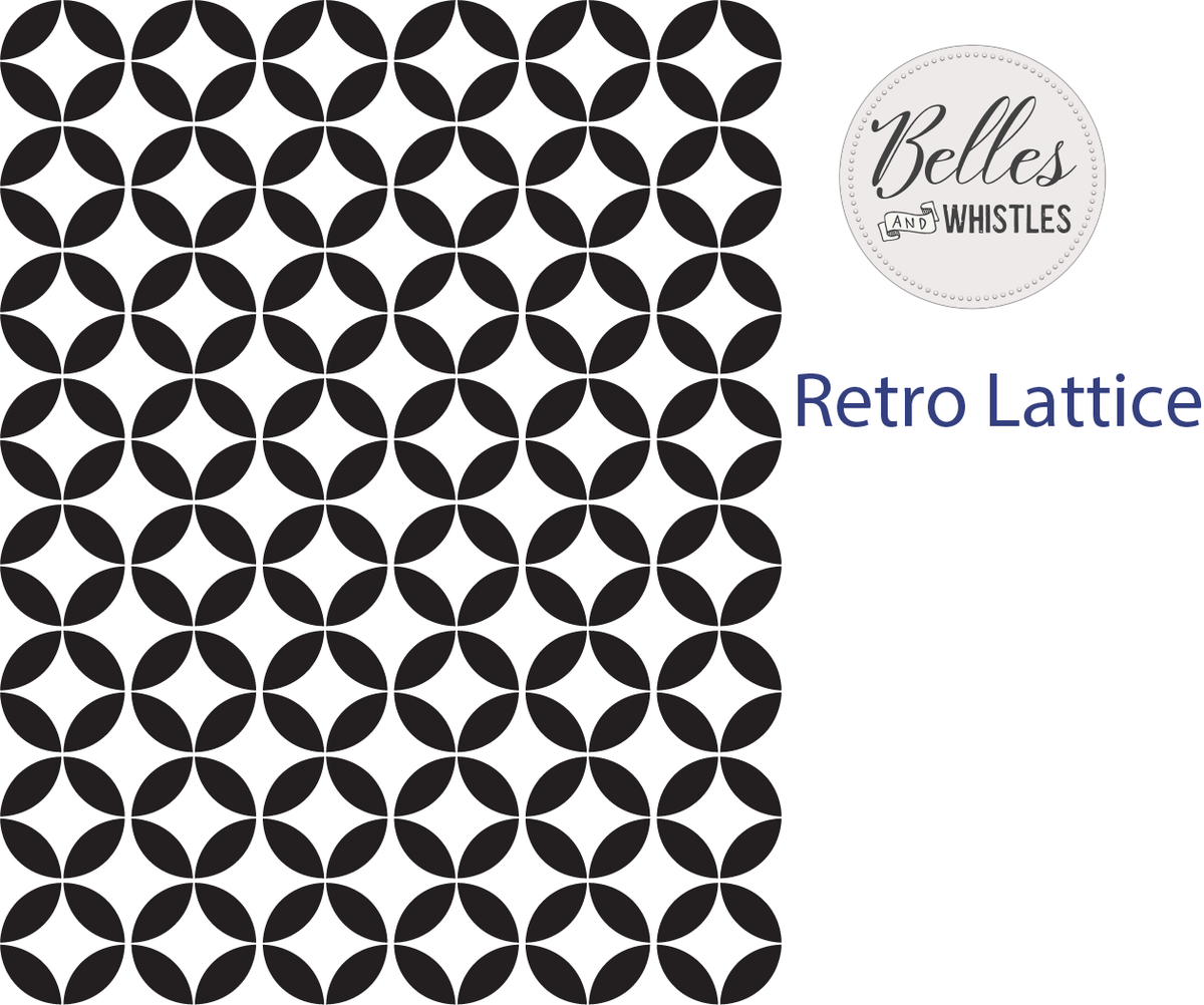 Dixie Belle Belles and Whistles Mylar Stencil - Retro Lattice