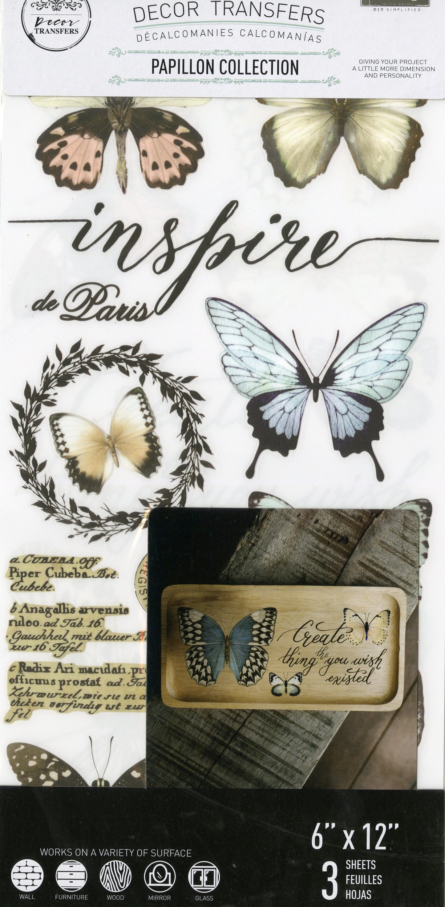 Re-Design Decor Transfers - Papillon Collection