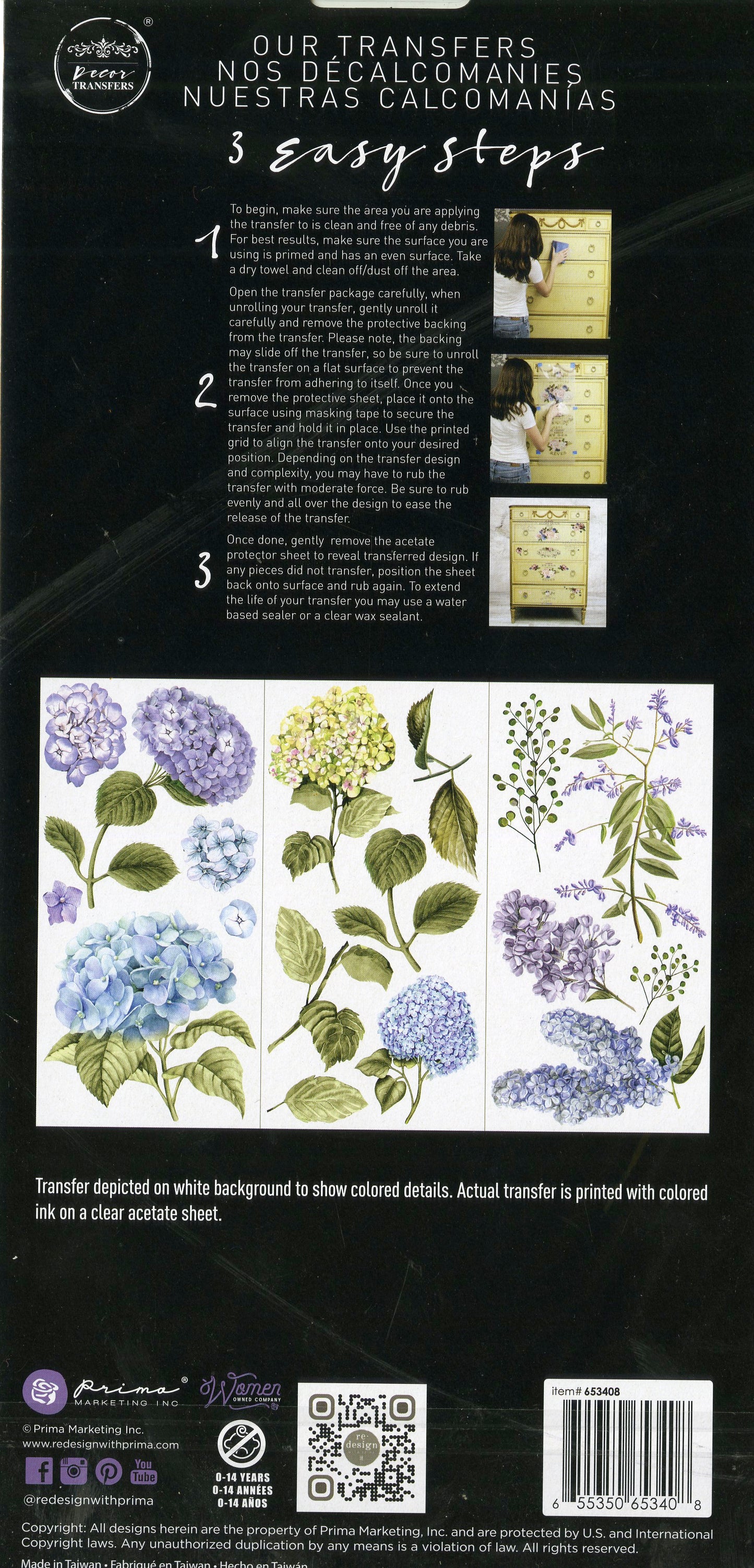 Re-Design Decor Transfers - Mystic Hydrangea