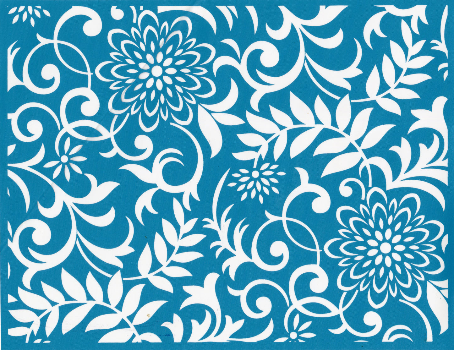 Adhesive Silk Screen Stencil - Swirls & Blossoms