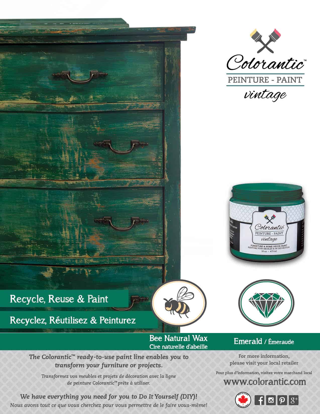 Colorantic 16oz Chalk Style Paint in 32 Colors
