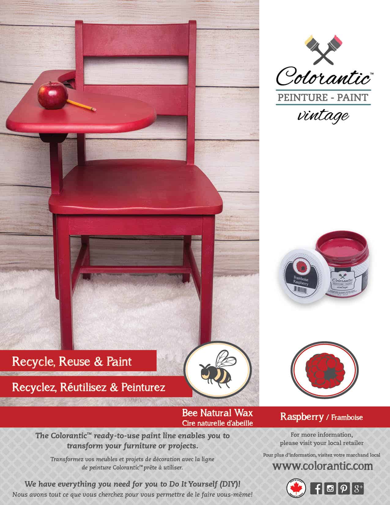 Colorantic 8oz Chalk Style Paint in 32 Colors