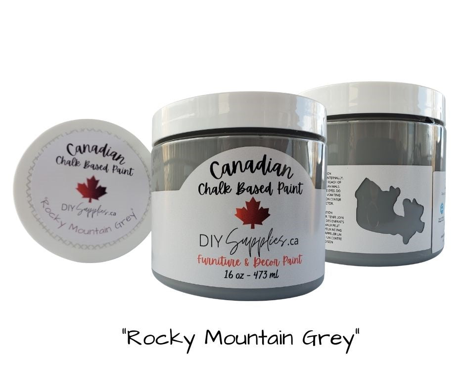 DIYSupplies Canadian Rocky Mountain Grey Chalk Based Paint 16oz