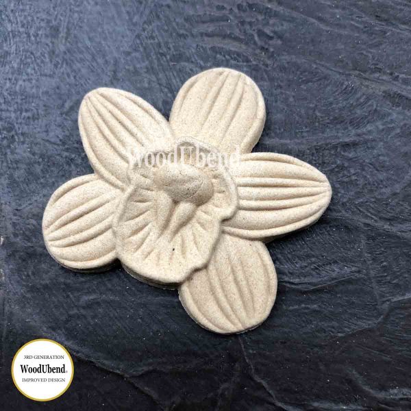 Pack of Five Simple Five Petal Flower WUB0347 5×5.5cm SKU