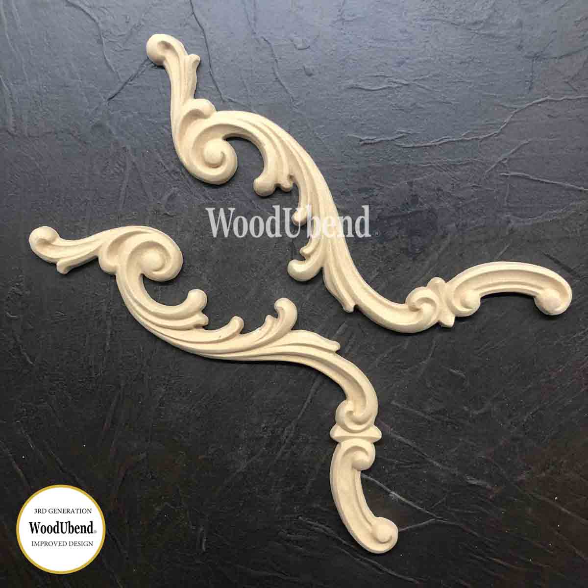 Set of Decorative Scrolls WUB1309 25x8cm