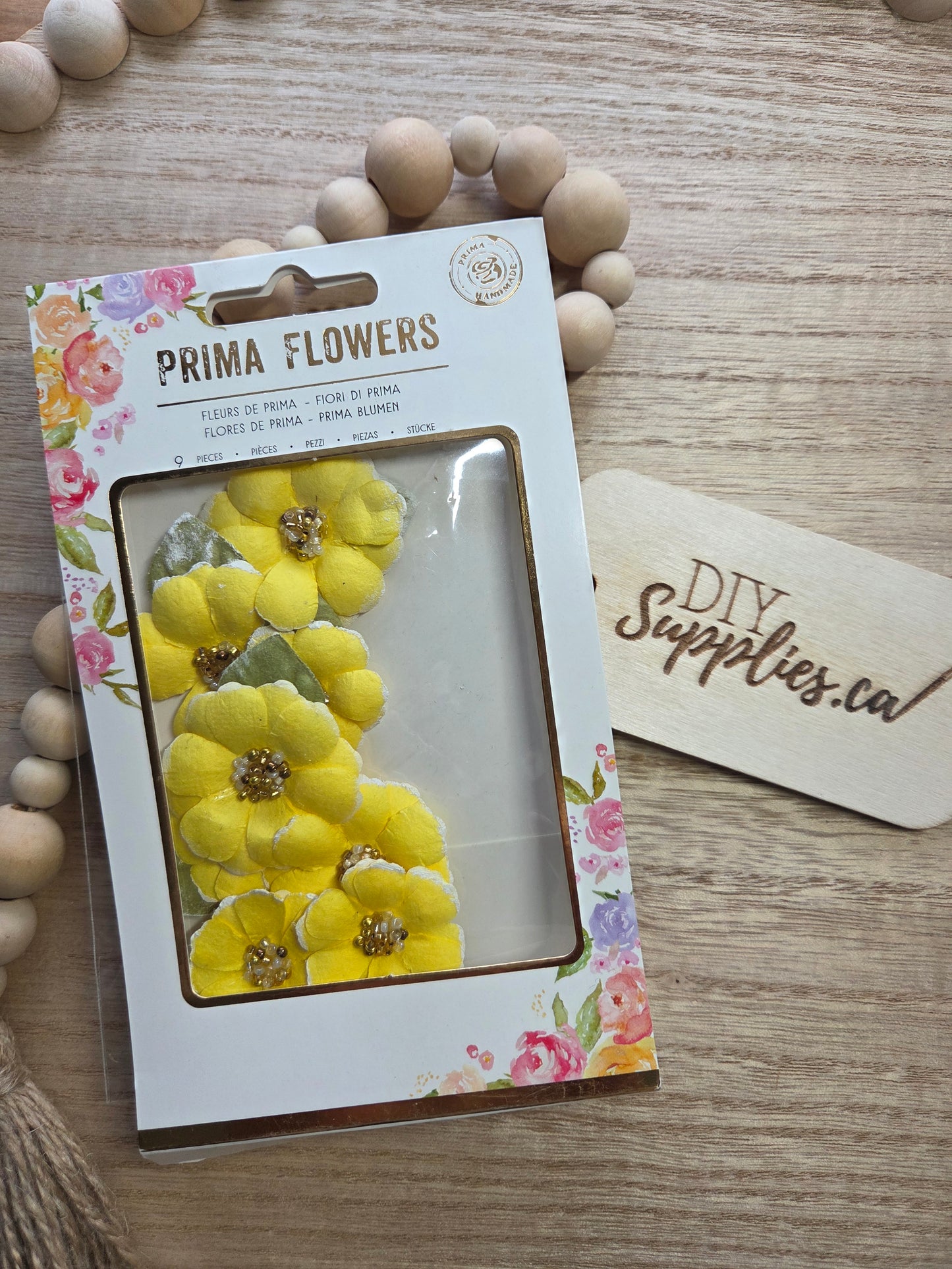 Prima Flowers - 9 Piece Yellow