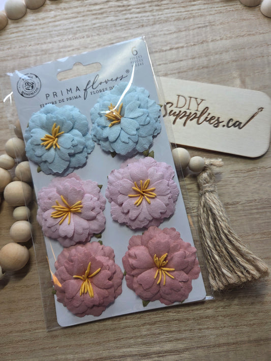 Prima Flowers - 6 Piece French Blue
