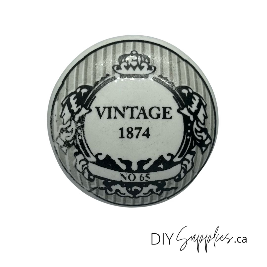 Furniture Knob - Vintage 1874