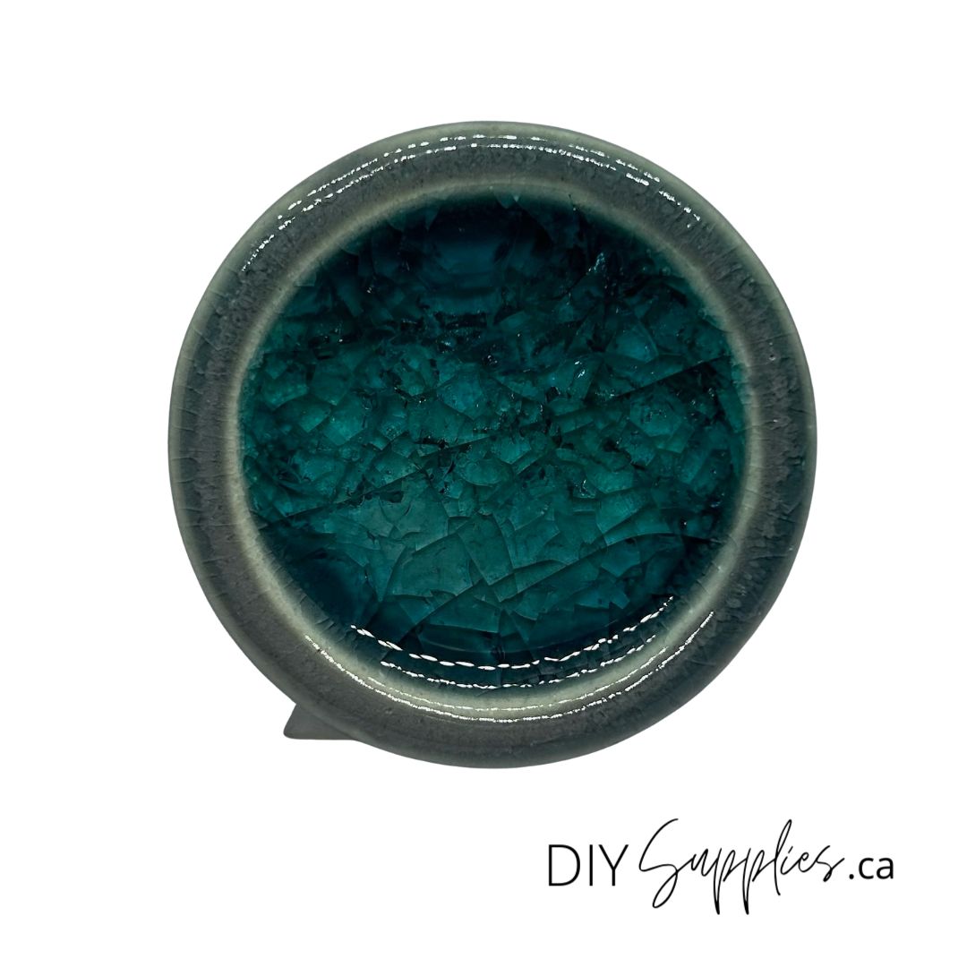 Furniture Knob - Crackle Turquoise