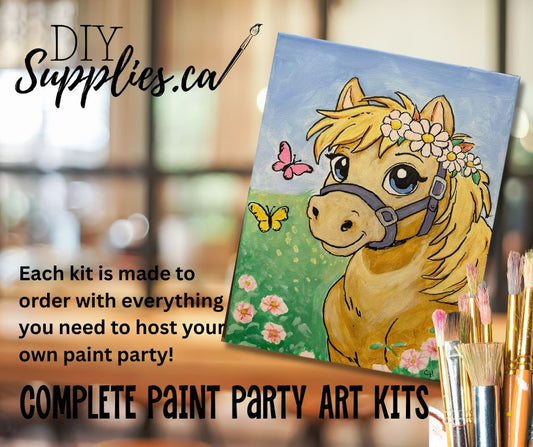 "Arty Party" Canvas Painting Kit - Pretty Pony
