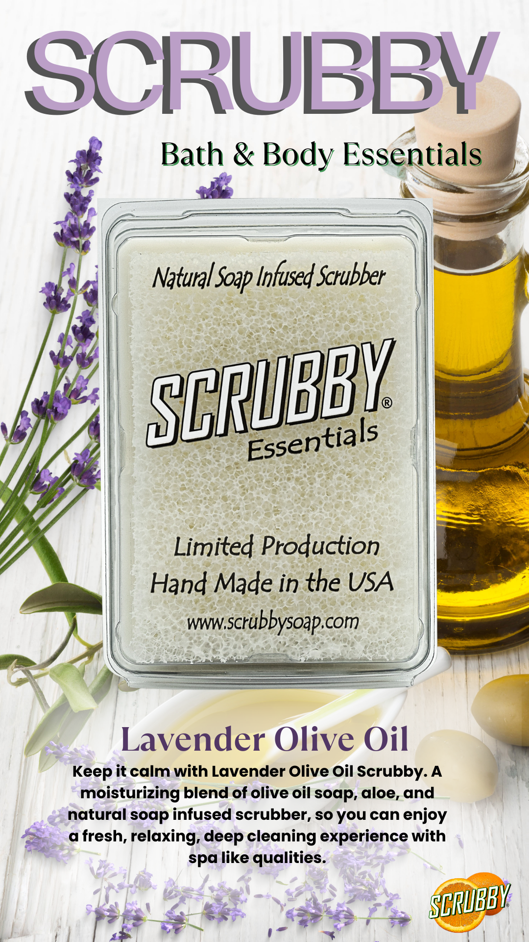 Scrubby Soap Bath and Body Olive Oil & Lavender