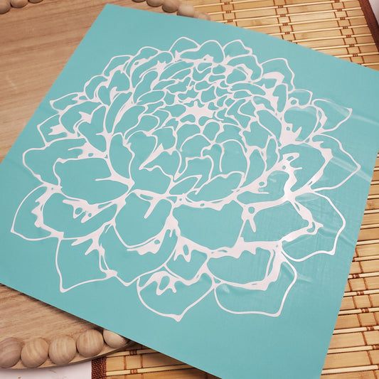 Adhesive Silk Screen Stencil - Large Floral II