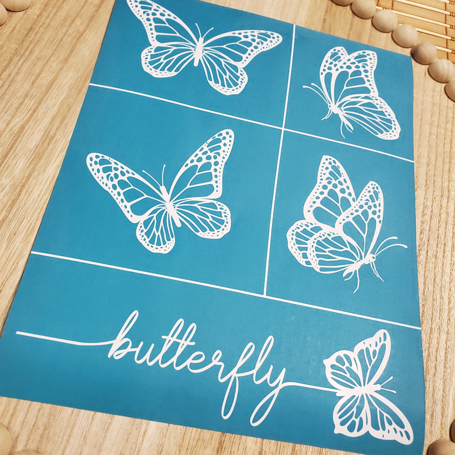 Adhesive Silk Screen Stencil - Butterflies