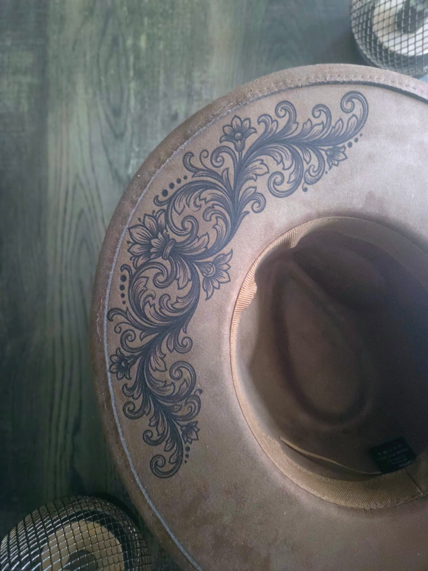 Be Yourself Cowgirl Hat - Burnt & Brushed Art Hat