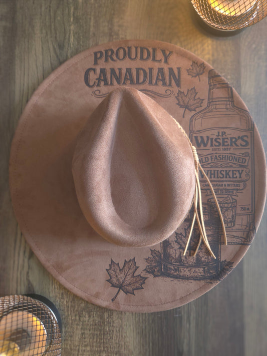 Whiskey Cowboy Hat - Burnt & Brushed Art Hat
