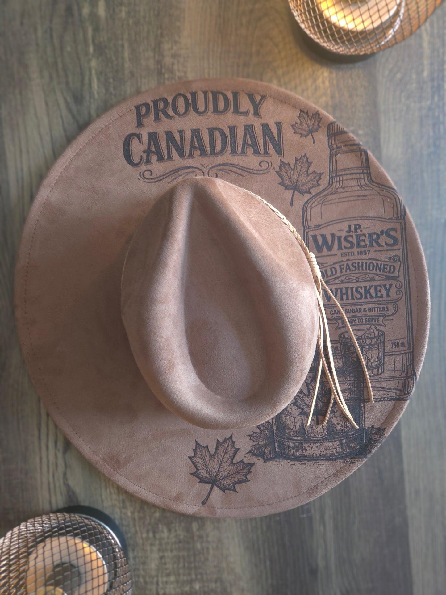 Whiskey Cowboy Hat - Burnt & Brushed Art Hat