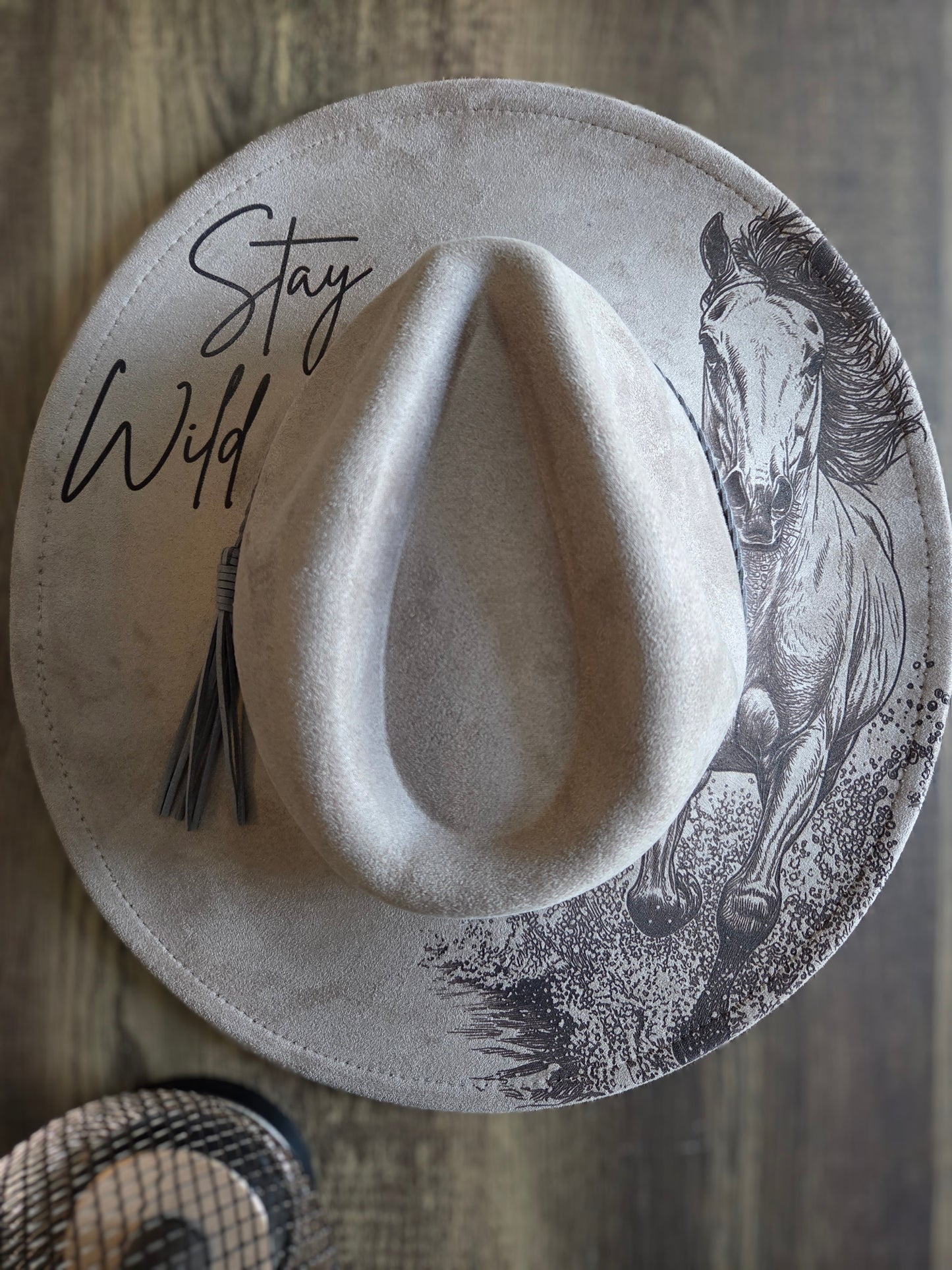 Stay Wild Cowboy Hat - Burnt & Brushed Art Hat