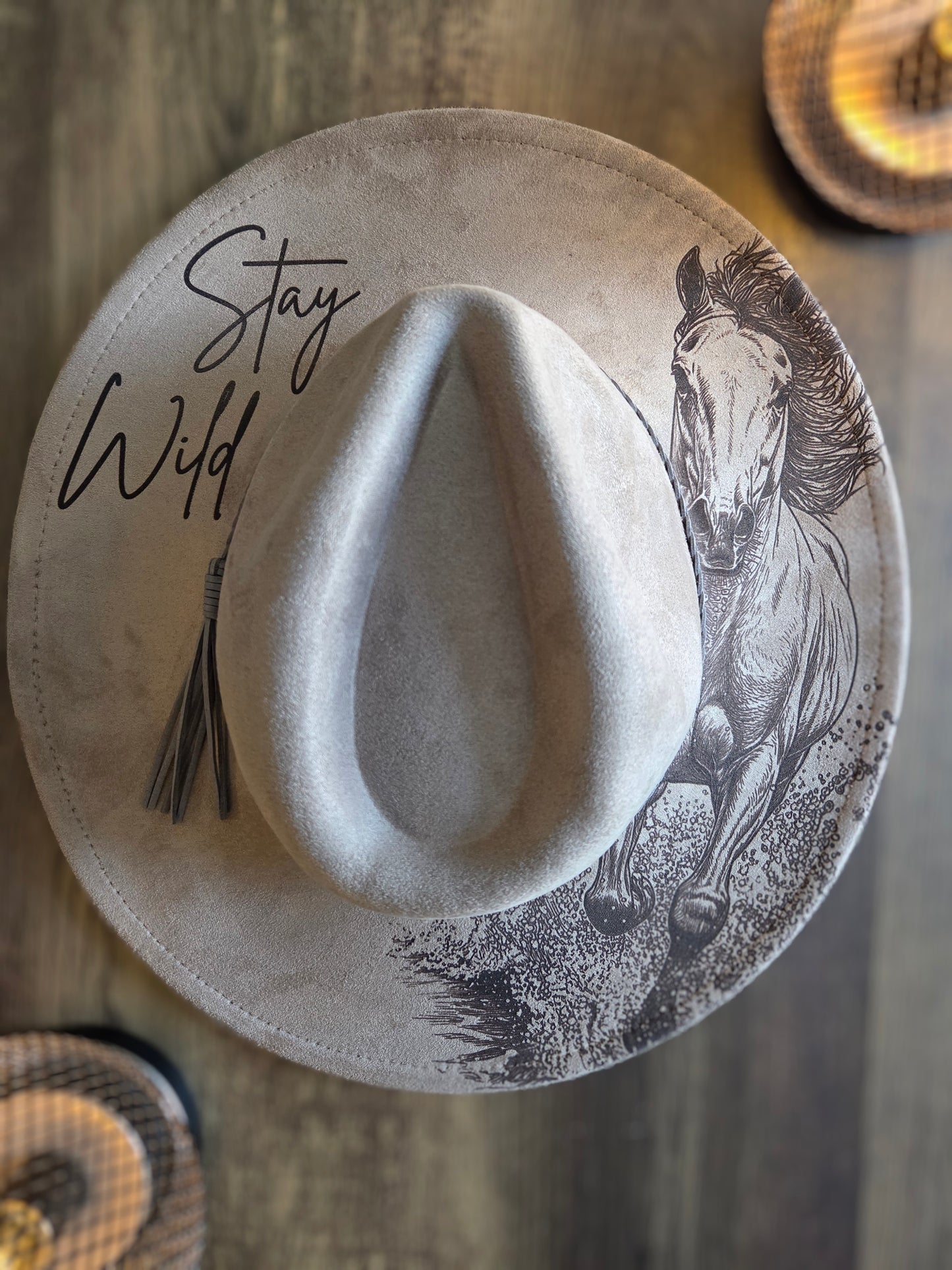 Stay Wild Cowboy Hat - Burnt & Brushed Art Hat