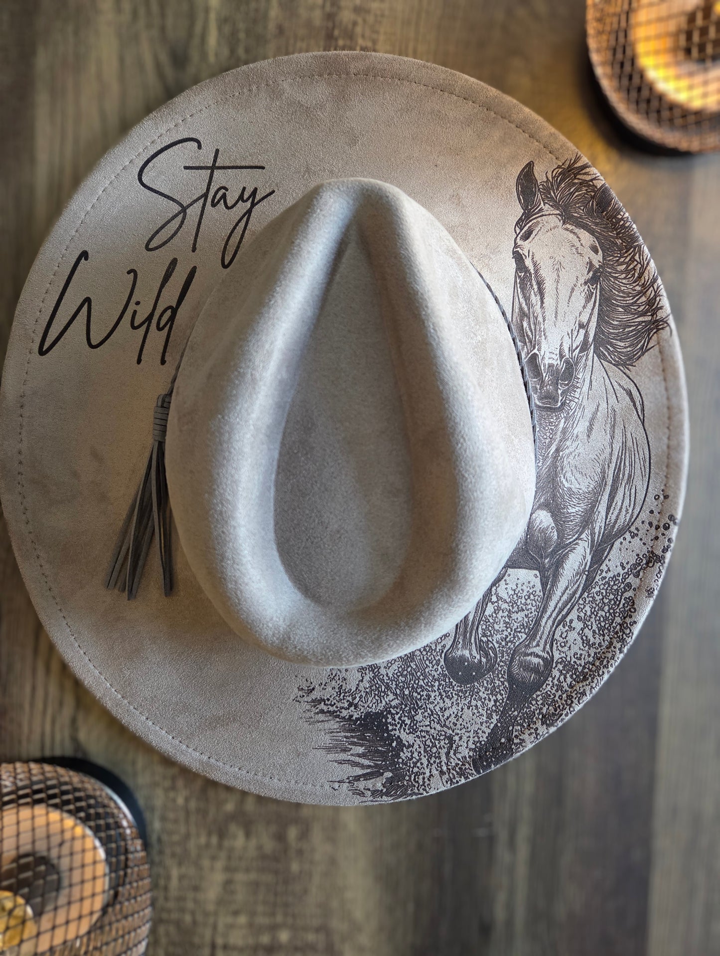 Stay Wild Cowboy Hat - Burnt & Brushed Art Hat