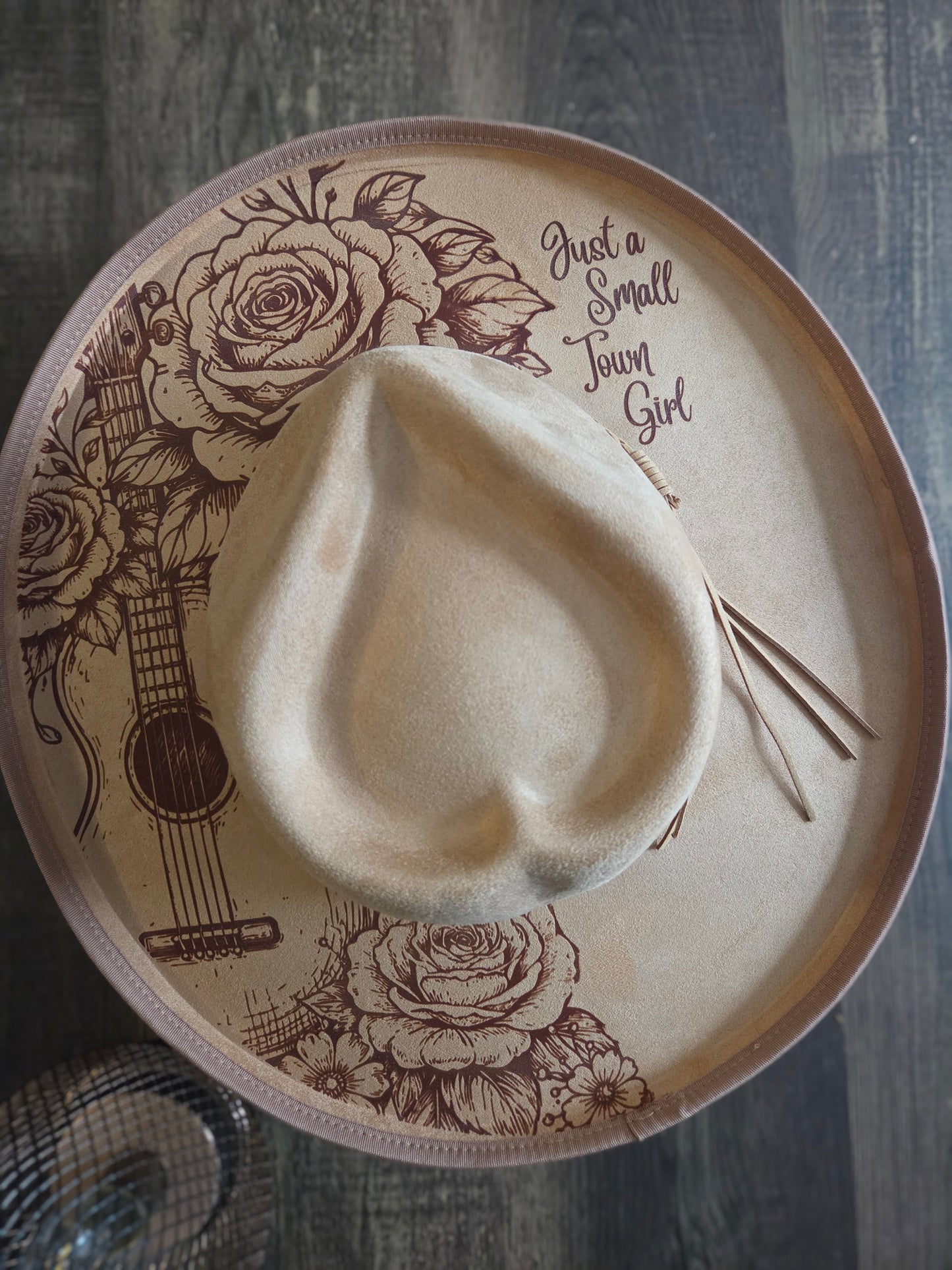 Just a Small Town Girl - Burnt & Brushed Art Hat