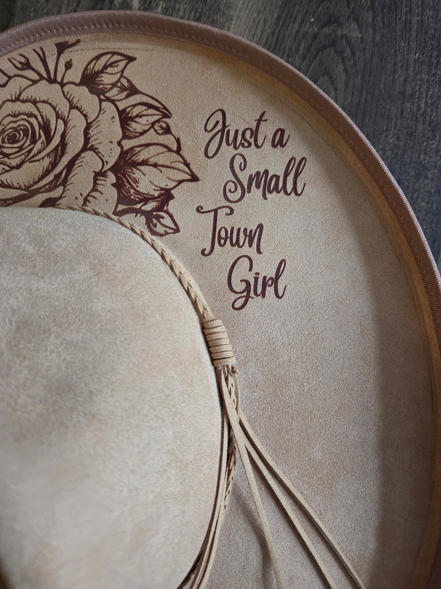 Just a Small Town Girl - Burnt & Brushed Art Hat