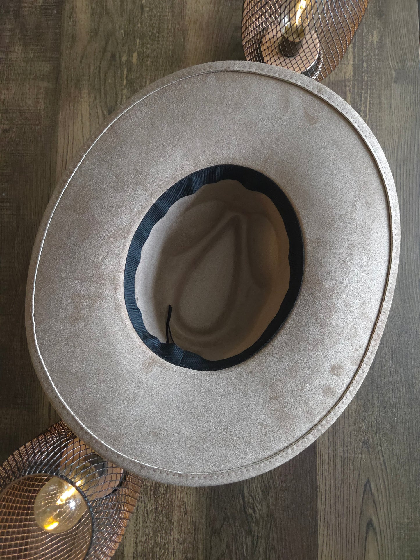 Plain Tear Drop Grey Burnt & Brushed Hat Blank