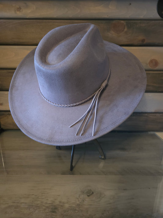 Plain Tear Drop Grey Burnt & Brushed Hat Blank