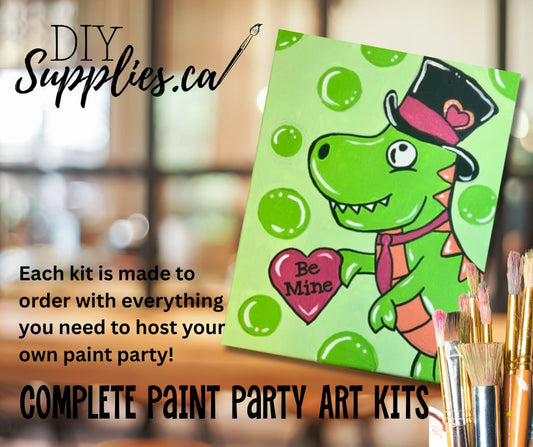 "Arty Party" Canvas Painting Kit - Dino Love