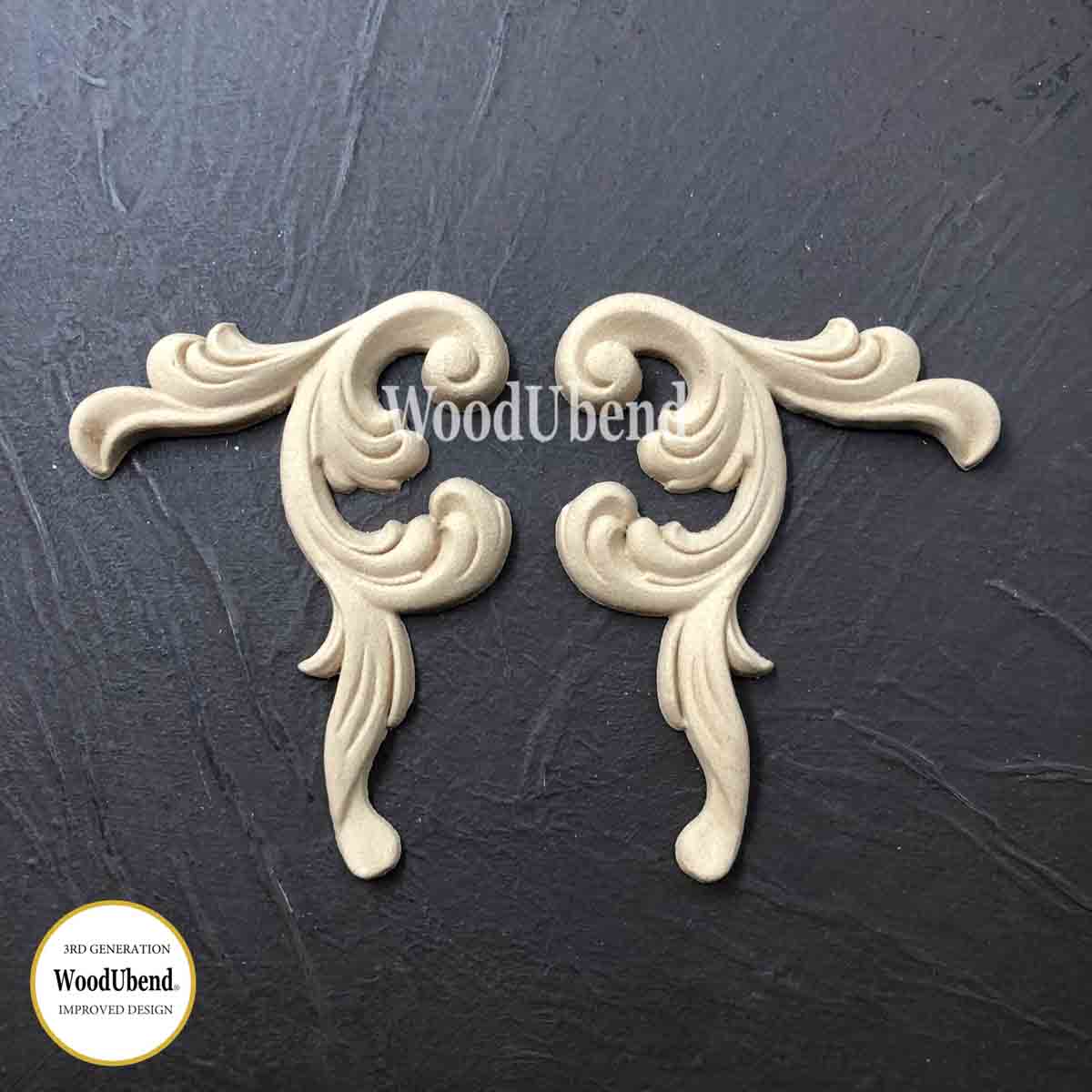 Pack Of Two Corner WUB0378-9C Corner Mouldings 8.5x11cm