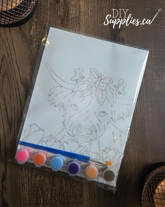 Mini Canvas Painting Kit - Daisy